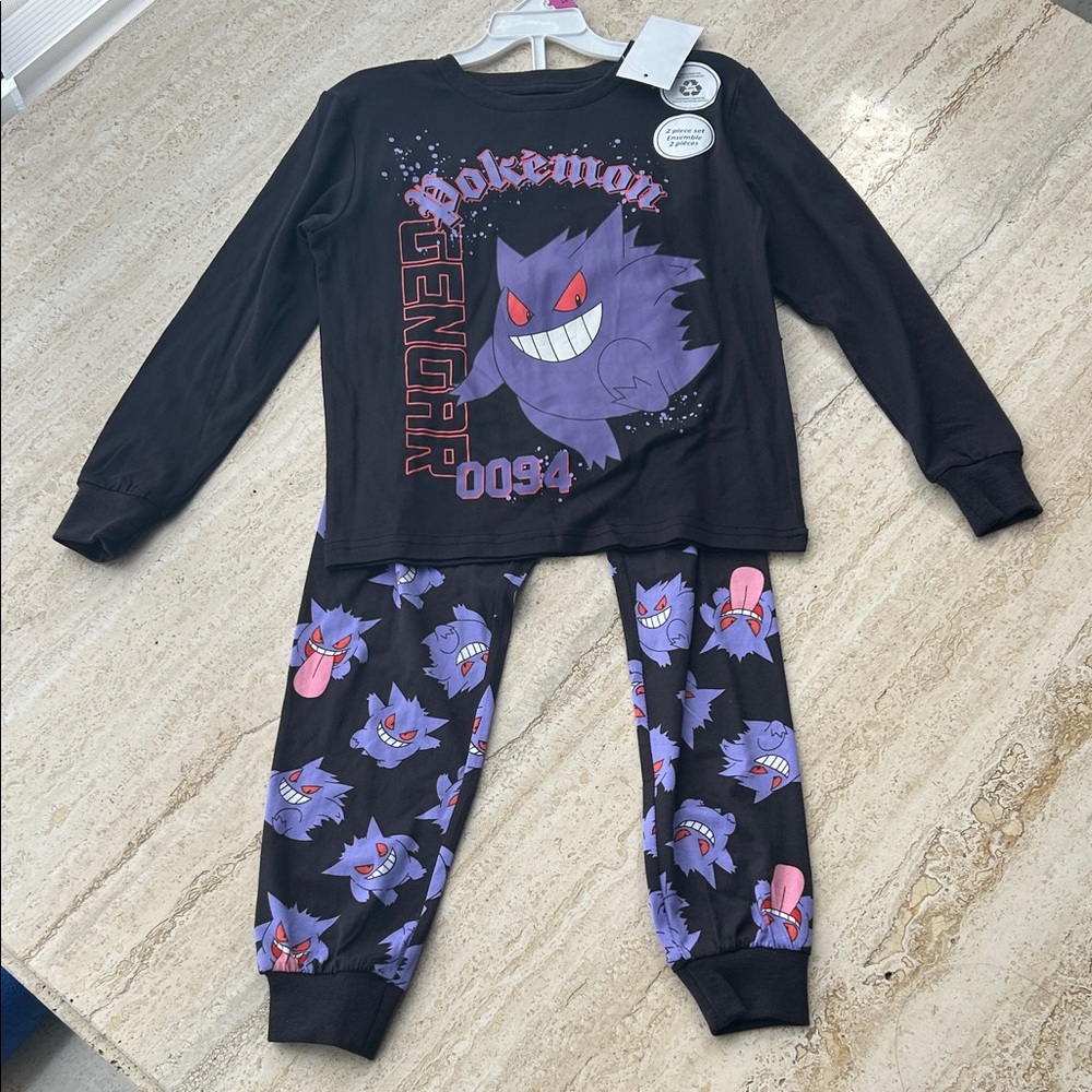 NEW 🆕 Pokemon Gengar Kids Pyjamas - Black and Purple 6 years